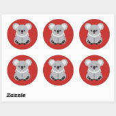 Love Koala Beren Ronde Sticker (Vel)