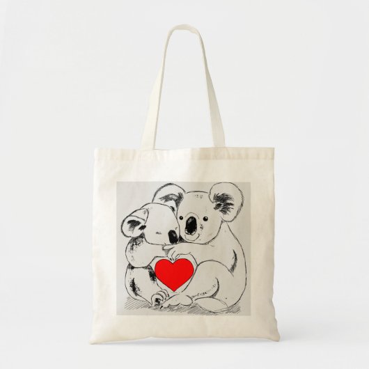 Love Koala Beren Tote Bag (Voorkant)