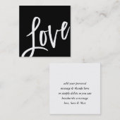 LOVE LABEL schattig vet zwart wit borstel geletter (Voorkant / Achterkant)