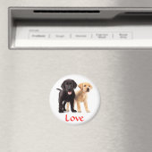 Love Labrador Retriever Puppies Frigo Magnet (In Situ (Lave-vaisselle))