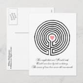 Love labyrinth - Valentine's Day Feestdagenkaart (Voorkant / Achterkant)