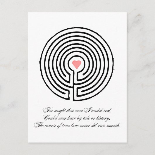 Love labyrinth - Valentine's Day Feestdagenkaart (Voorkant)