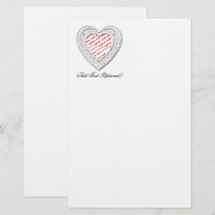 Love Laced Heart Shaped Photo Lijst Briefpapier