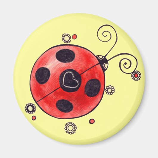 Love Ladybug Magnet Magneet (Voorkant)