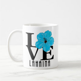 LOVE Lahaina Blue Hibiscus 11oz Koffiemok