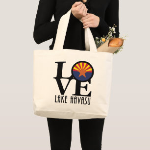 LOVE Lake Havasu Grote Tote Bag