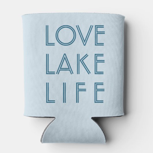 LOVE LAKE LIFE aangepaste naam meer Blikjeskoeler (Achterkant)