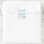 Love Lake Life Ronde Sticker (Tas)