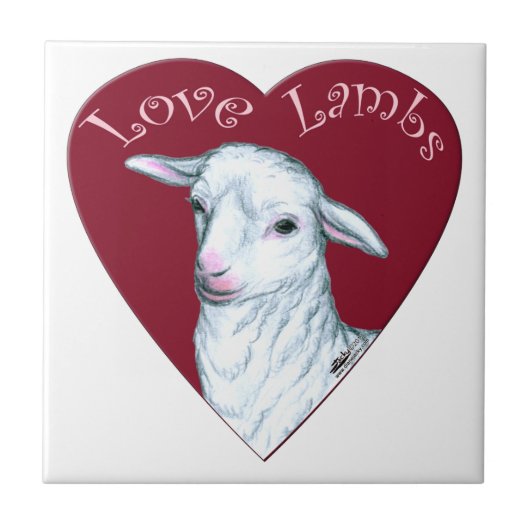 Love Lambs Tegeltje (Voorkant)