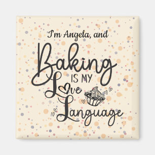 Love Language Baking Personalized Magnet Magneet
