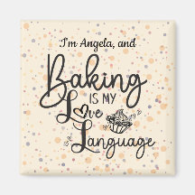 Love Langue Baking Magnet personnalisé