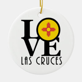 LOVE Las Cruces NM Keramisch Ornament