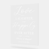 Love Laughter & Happily Ever After Wedding Welcome (Angle)