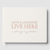 Love & Laughter Live Here Wedding Gastenboek (Voorkant)