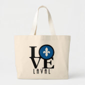 LOVE Laval Quebec Grote Tote Bag (Voorkant)