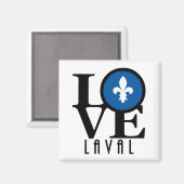 LOVE Laval Quebec Magneet (Voorkant / Achterkant)