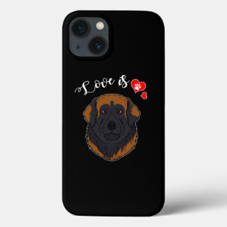 Love Leonberger Dog Owner Paw Heart Gift iPhone 13 Hoesje