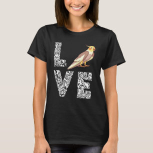 Love Leopard Cockatiel Bird Parrot Pet Bird Owner T-shirt