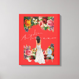 Love Letter Design - Love, Autumn xxoo Canvas Afdruk