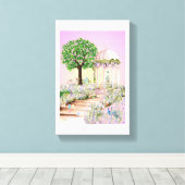 Love Letter Design - Love, Spring xxoo Canvas Afdruk (Insitu (Houten vloer))