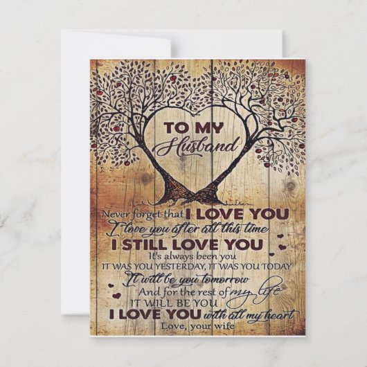 Love Letter To Husband | Special Gift For Man | Kaart (Voorkant)