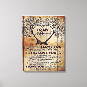 Love Letter to Husband Speciale uitgave bij Man Canvas Afdruk