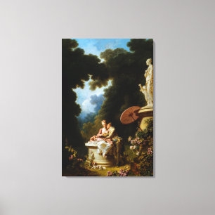 <Love Letters>door Jean Honore Fragonard Canvas Afdruk