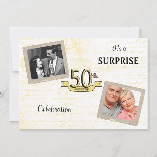 Love Letters Golden Anniversary Party invitation (Devant)