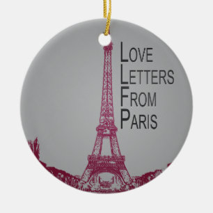 Love Letters of Paris Keramisch Ornament