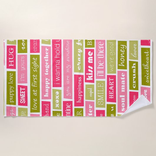 Love Letters Strandlaken (Voorkant)