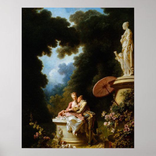 Love Letters van Jean Honore Fragonard Poster (Voorkant)