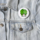 Love Lettuce Cute Veggie Pun Ronde Button 5,7 Cm (In situ)