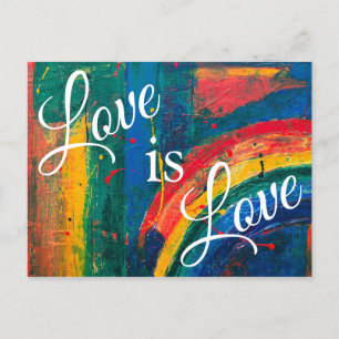 Love LGBT+ Pride Rainbow Briefkaart