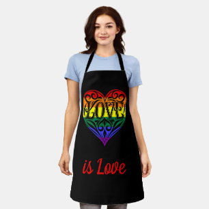 Love LGBTQ Rainbow Heart Schort