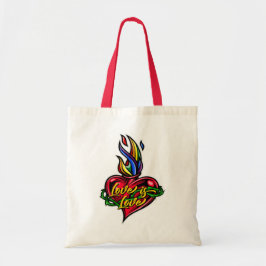 Love LGBTQ+ Sacred Heart Tote Bag