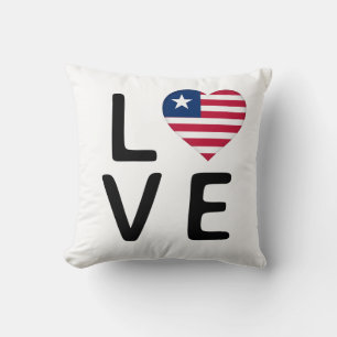 Love - Liberia Flag Kussen
