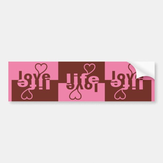 Love Life bumpersticker (Voorkant)