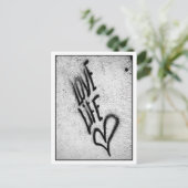 Love Life Graffiti Briefkaart (Staand voorkant)