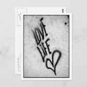 Love Life Graffiti Briefkaart (Voorkant / Achterkant)