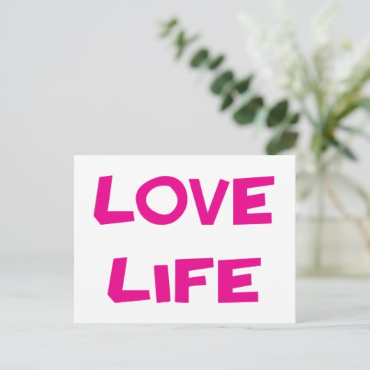Love Life Motivatie Blank Note Post Kaart (Staand voorkant)