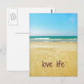Love Life Quote met strandscène Briefkaart (Voorkant / Achterkant)