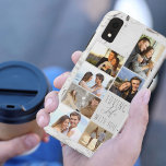Love Life with You Grey Marble 7 Photo Collage<br><div class="desc">Coque iphone de collage photo moderne que vous pouvez personnaliser avec 7 de vos photos préférées. Le modèle est configuré pour vous permettre d'ajouter vos photos, de travailler de haut en bas sur le côté gauche, puis de haut en bas sur le côté droit. Vos photos sont placées contre un...</div>