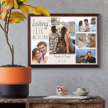 Love Life with You Personnalisé 5 Plaque photo<br><div class="desc">Créez votre propre plaque photo collage avec 5 de vos photos préférées. Le design est écrit avec le libellé "aimer la vie avec vous" et vous pouvez personnaliser avec vos noms et date est. Le modèle photo affiche vos photos en format portrait et paysage. Ce design a une palette de...</div>