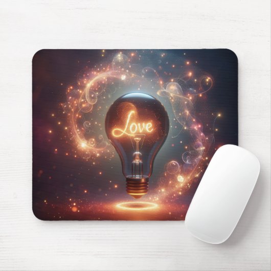 Love Light Bulb Muismat (Met muis)