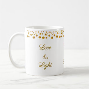 Love & Light Gouden Stippen Confetti Koffiemok