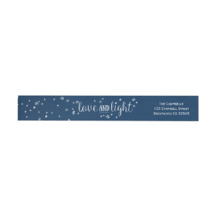 Love & Light Holiday Wraparound Étiquette de adre