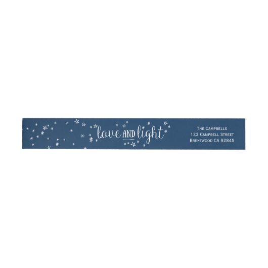 Love & Light Holiday Wraparound Étiquette de adres (Individuel)