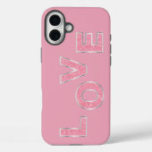 Love Light Pink Glitter Case-Mate iPhone Case (Achterkant)
