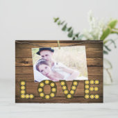 LOVE Lighters Photo Rustic Invitation (Debout devant)