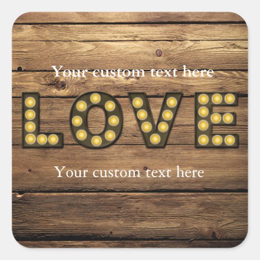 LOVE Lighters Rustic Country Sticker Favor (Devant)